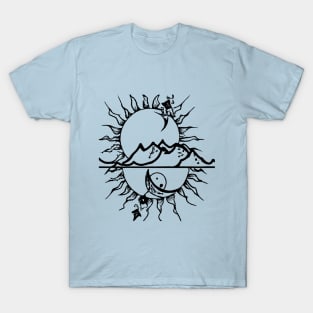 Sun Reflection on Mountains T-Shirt